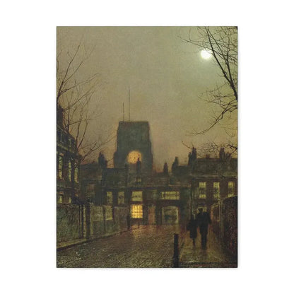 John Atkinson Grimshaw (1836-1893) Old Chelsea - 1 - Canvas Wall Art 18″ x 24″ 1.25" - The Sticker Space