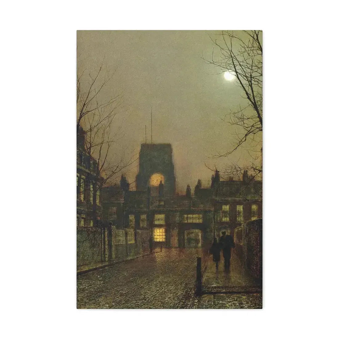 John Atkinson Grimshaw (1836-1893) Old Chelsea - 1 - Canvas Wall Art 20″ x 30″ 1.25" - The Sticker Space