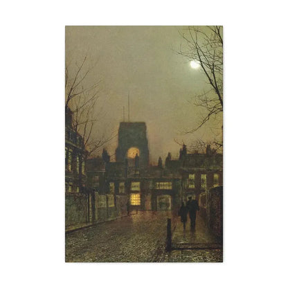 John Atkinson Grimshaw (1836-1893) Old Chelsea - 1 - Canvas Wall Art 20″ x 30″ 1.25" - The Sticker Space