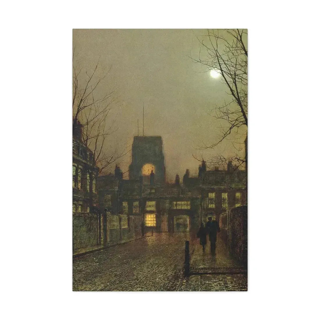 John Atkinson Grimshaw (1836-1893) Old Chelsea - 1 - Canvas Wall Art 24″ x 36″ 1.25" - The Sticker Space
