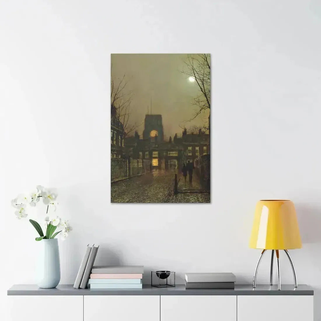 John Atkinson Grimshaw (1836-1893) Old Chelsea - 1 - Canvas Wall Art - The Sticker Space