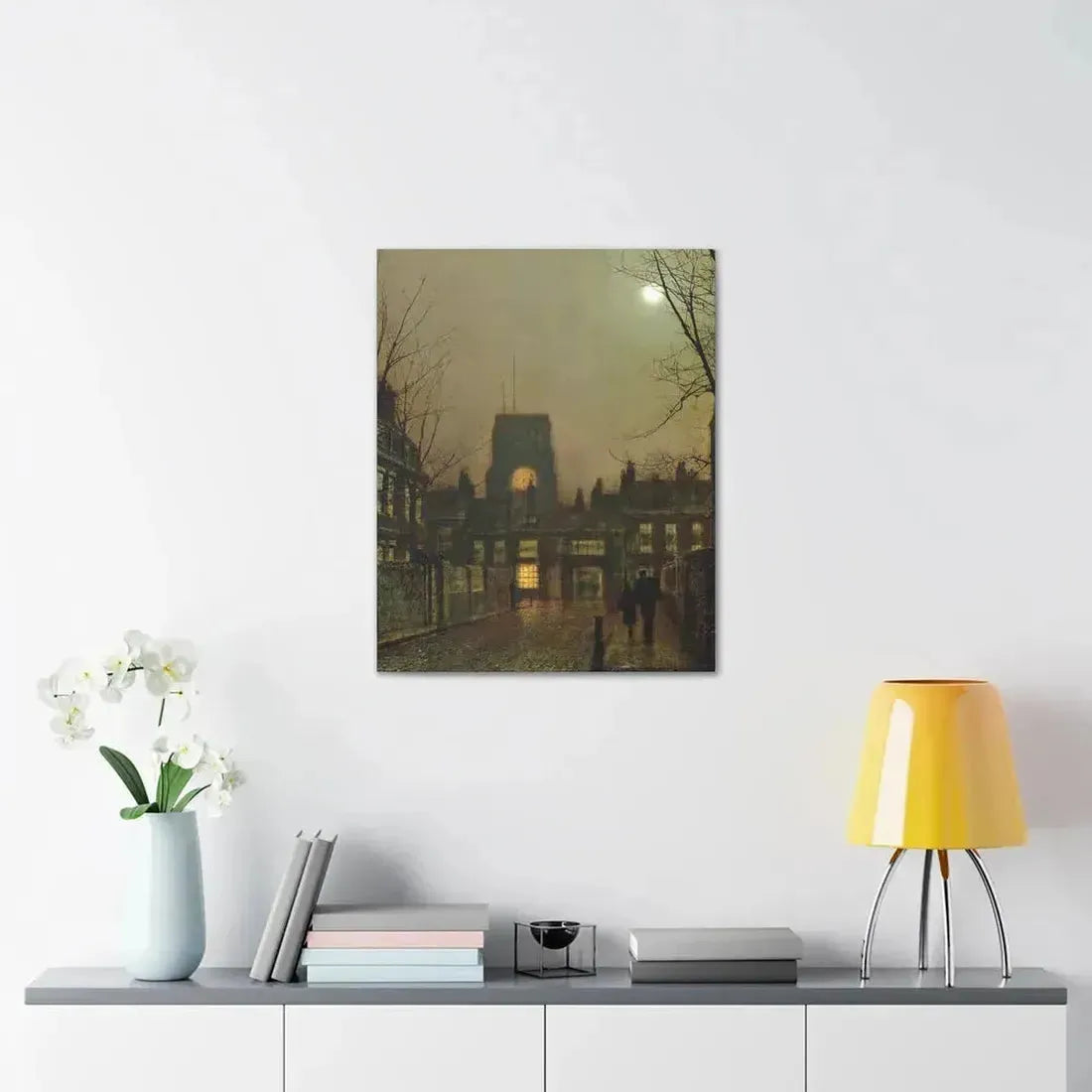 John Atkinson Grimshaw (1836-1893) Old Chelsea - 1 - Canvas Wall Art - The Sticker Space