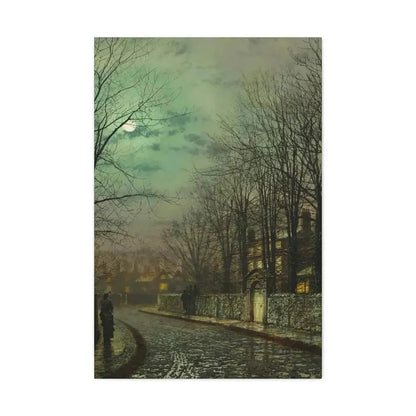 John Atkinson Grimshaw (1836-1893) The Tryst - 1886 - Canvas Wall Art - The Sticker Space