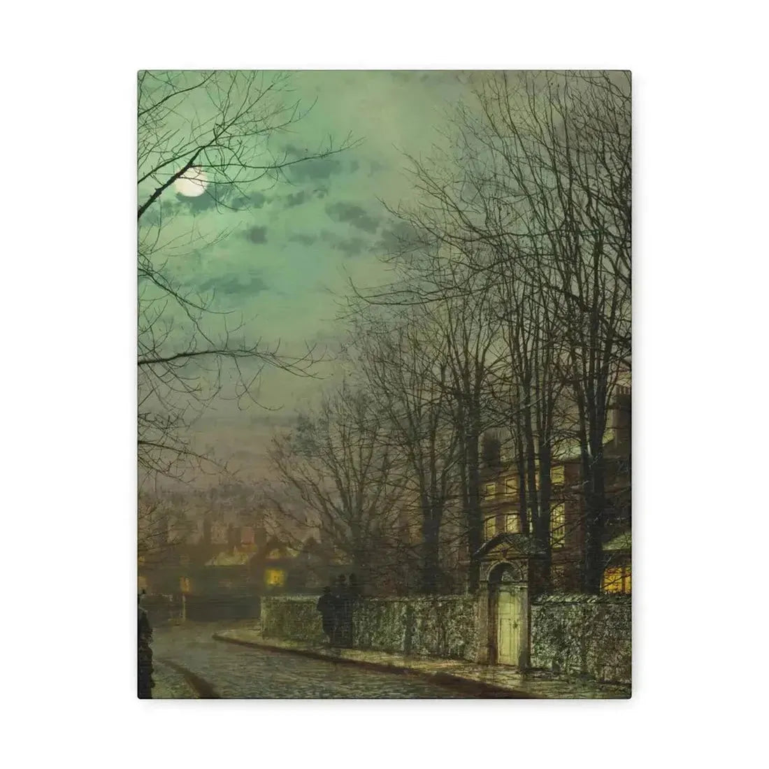 John Atkinson Grimshaw (1836-1893) The Tryst - 1886 - Canvas Wall Art - The Sticker Space