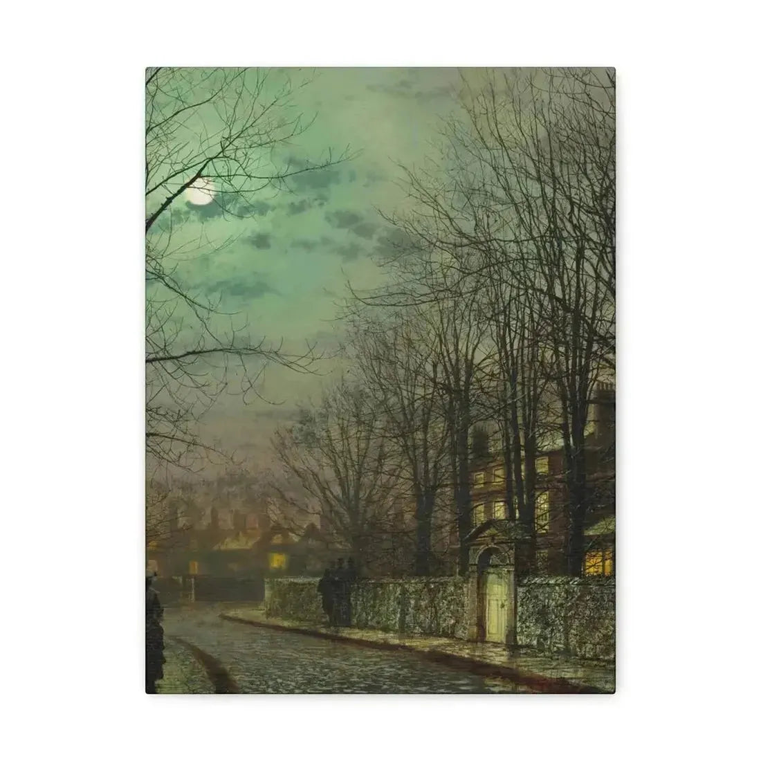 John Atkinson Grimshaw (1836-1893) The Tryst - 1886 - Canvas Wall Art - The Sticker Space