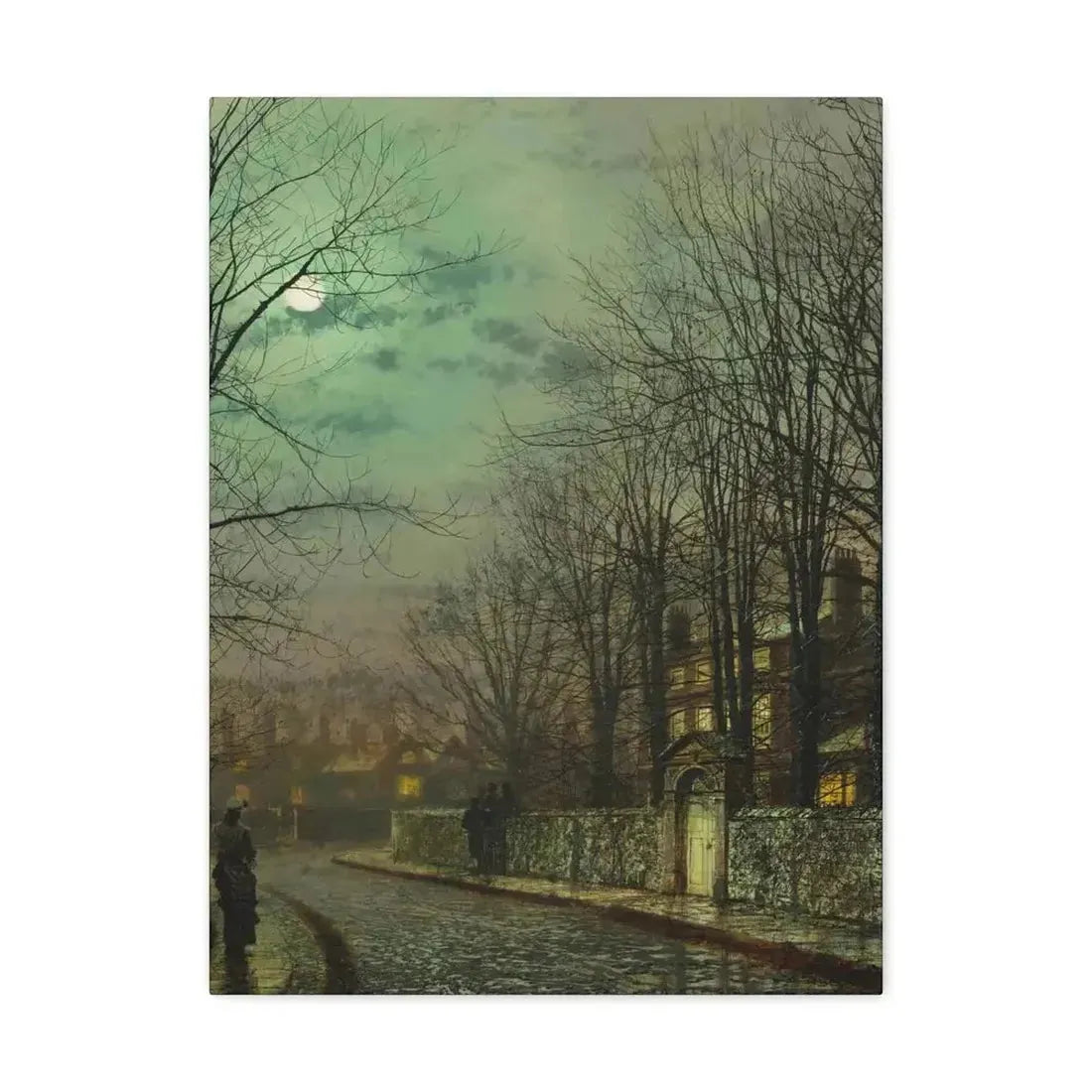 John Atkinson Grimshaw (1836-1893) The Tryst - 1886 - Canvas Wall Art - The Sticker Space