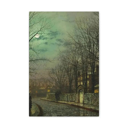 John Atkinson Grimshaw (1836-1893) The Tryst - 1886 - Canvas Wall Art - The Sticker Space