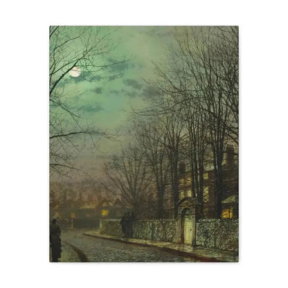 John Atkinson Grimshaw (1836-1893) The Tryst - 1886 - Canvas Wall Art - The Sticker Space