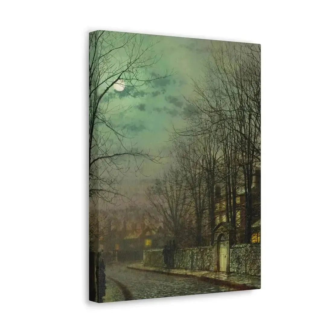 John Atkinson Grimshaw (1836-1893) The Tryst - 1886 - Canvas Wall Art - The Sticker Space