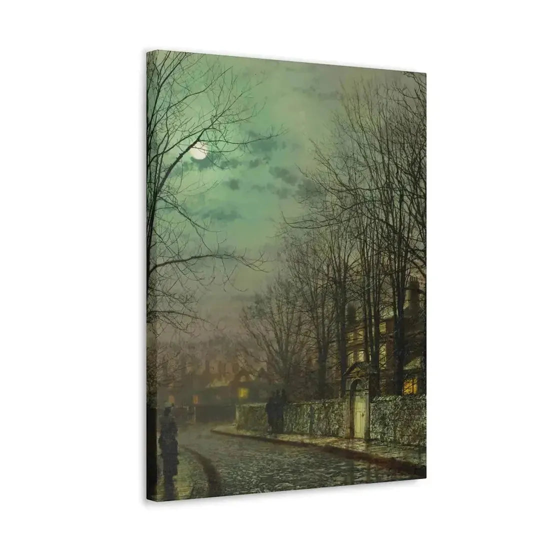 John Atkinson Grimshaw (1836-1893) The Tryst - 1886 - Canvas Wall Art - The Sticker Space