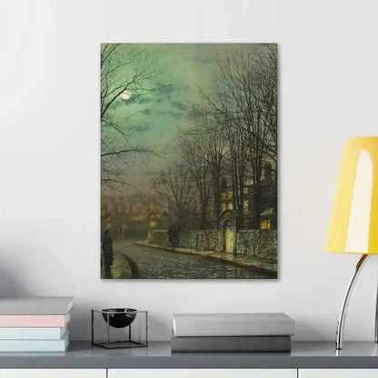 John Atkinson Grimshaw (1836-1893) The Tryst - 1886 - Canvas Wall Art - The Sticker Space