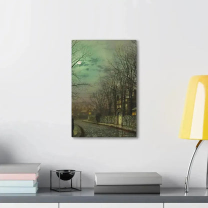 John Atkinson Grimshaw (1836-1893) The Tryst - 1886 - Canvas Wall Art - The Sticker Space