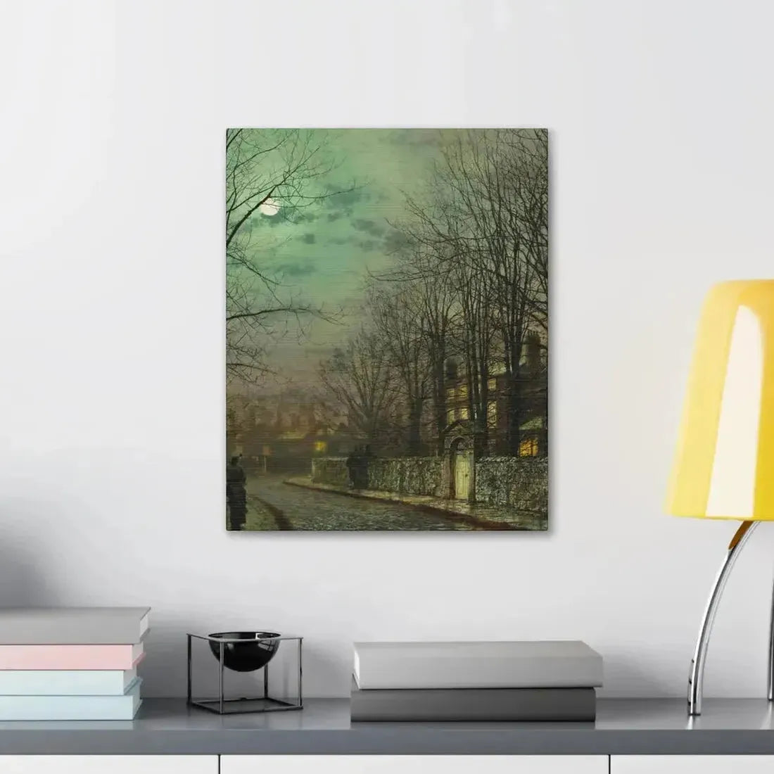 John Atkinson Grimshaw (1836-1893) The Tryst - 1886 - Canvas Wall Art - The Sticker Space