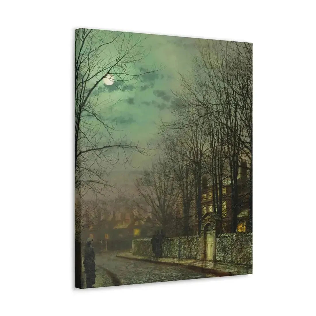 John Atkinson Grimshaw (1836-1893) The Tryst - 1886 - Canvas Wall Art - The Sticker Space