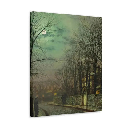 John Atkinson Grimshaw (1836-1893) The Tryst - 1886 - Canvas Wall Art - The Sticker Space