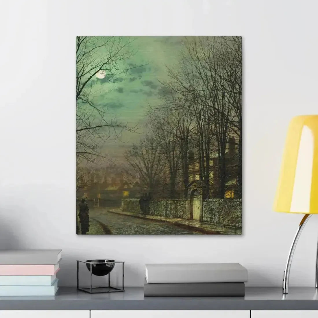 John Atkinson Grimshaw (1836-1893) The Tryst - 1886 - Canvas Wall Art - The Sticker Space