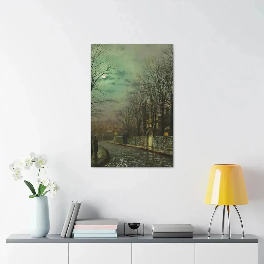 John Atkinson Grimshaw (1836-1893) The Tryst - 1886 - Canvas Wall Art - The Sticker Space