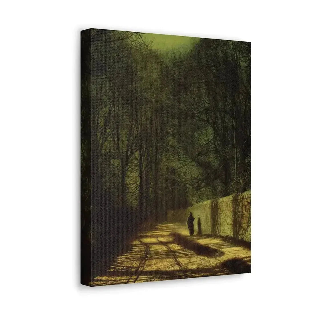 John Atkinson Grimshaw (1836-1893) Tree Shadows on the Park Wall, Roundhay Park, Leeds - Canvas Wall Art - The Sticker Space