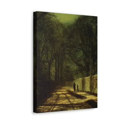 John Atkinson Grimshaw (1836-1893) Tree Shadows on the Park Wall, Roundhay Park, Leeds - Canvas Wall Art - The Sticker Space