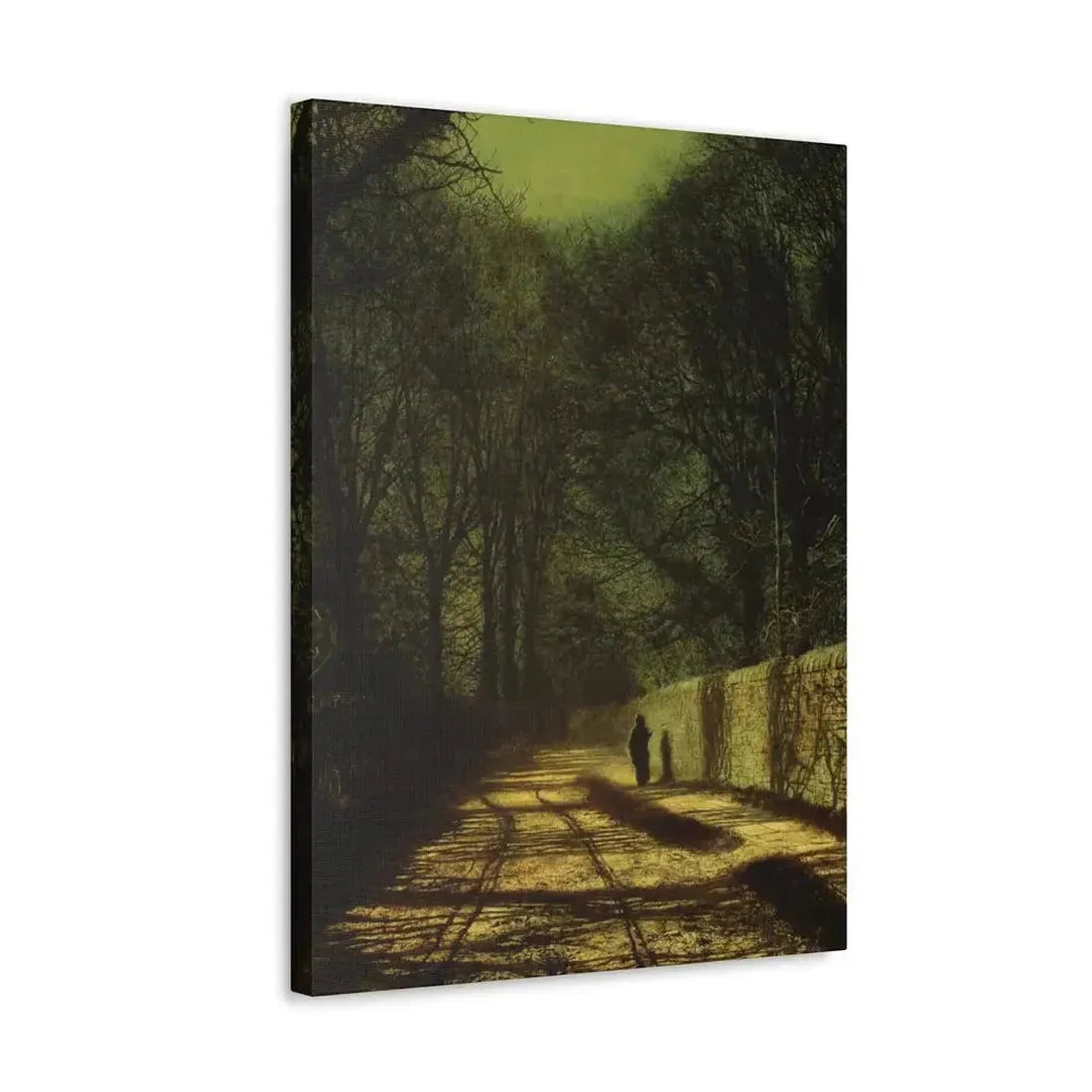John Atkinson Grimshaw (1836-1893) Tree Shadows on the Park Wall, Roundhay Park, Leeds - Canvas Wall Art - The Sticker Space