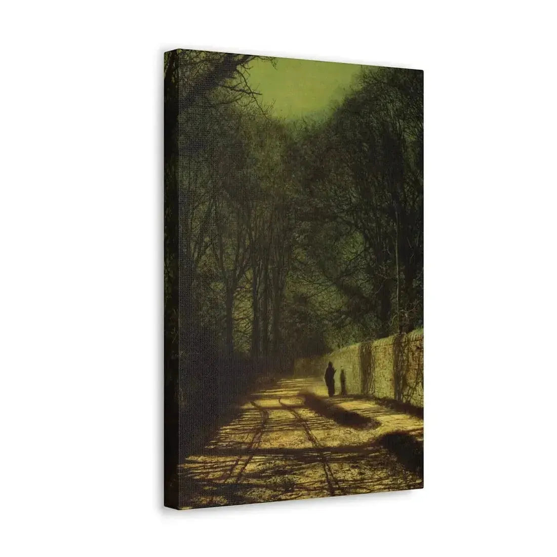 John Atkinson Grimshaw (1836-1893) Tree Shadows on the Park Wall, Roundhay Park, Leeds - Canvas Wall Art - The Sticker Space