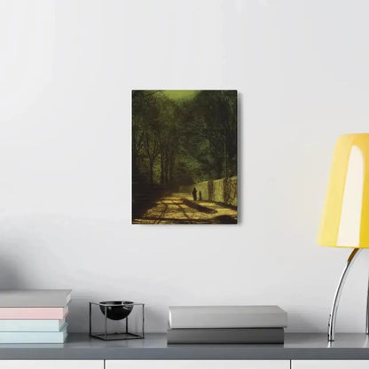 John Atkinson Grimshaw (1836-1893) Tree Shadows on the Park Wall, Roundhay Park, Leeds - Canvas Wall Art - The Sticker Space