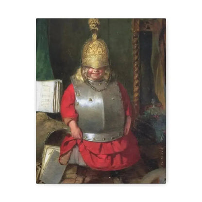 John Burr (1831-1893) The Little Soldier - 1859 - Canvas Wall Art 11″ x 14″ 1.25" - The Sticker Space