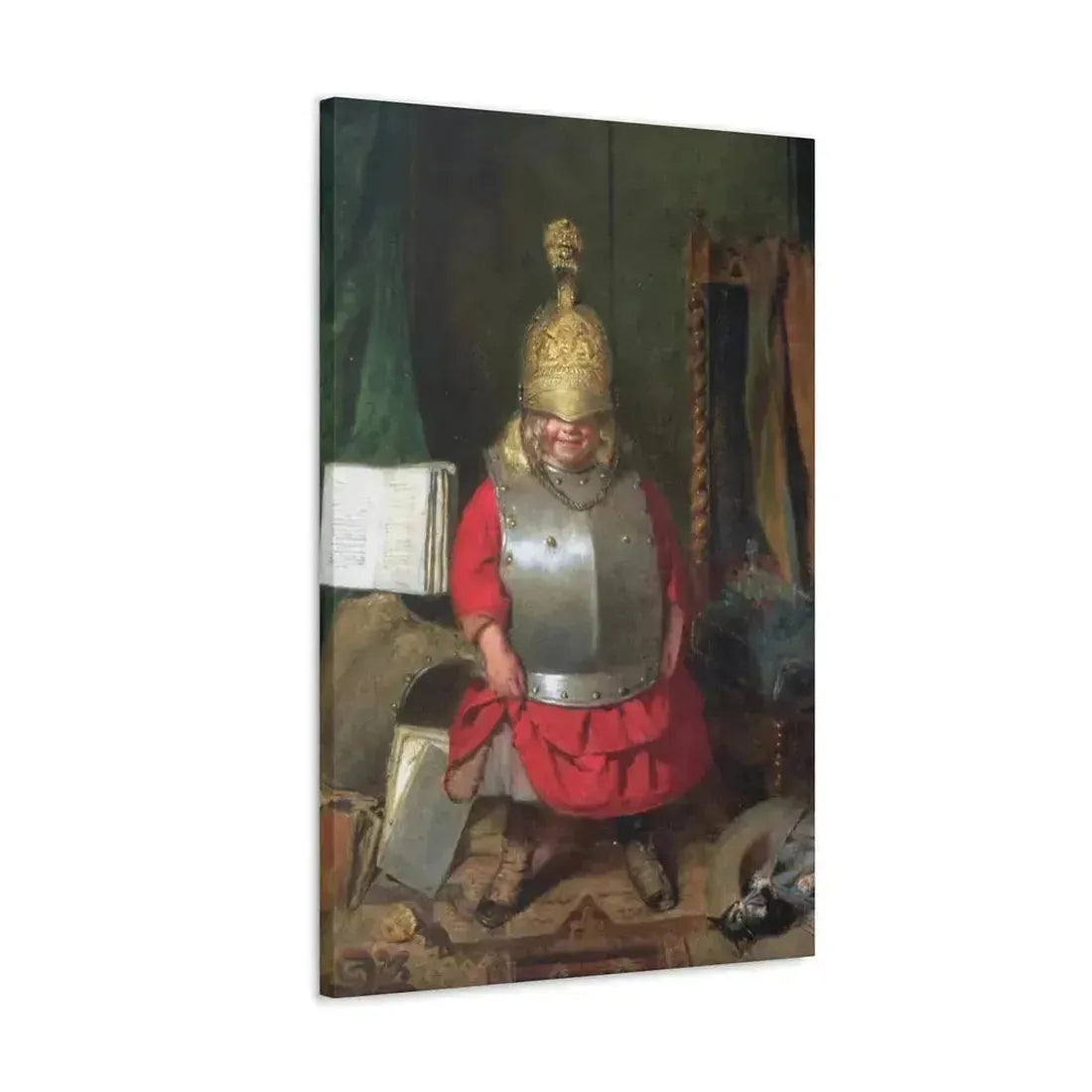 John Burr (1831-1893) The Little Soldier - 1859 - Canvas Wall Art - The Sticker Space