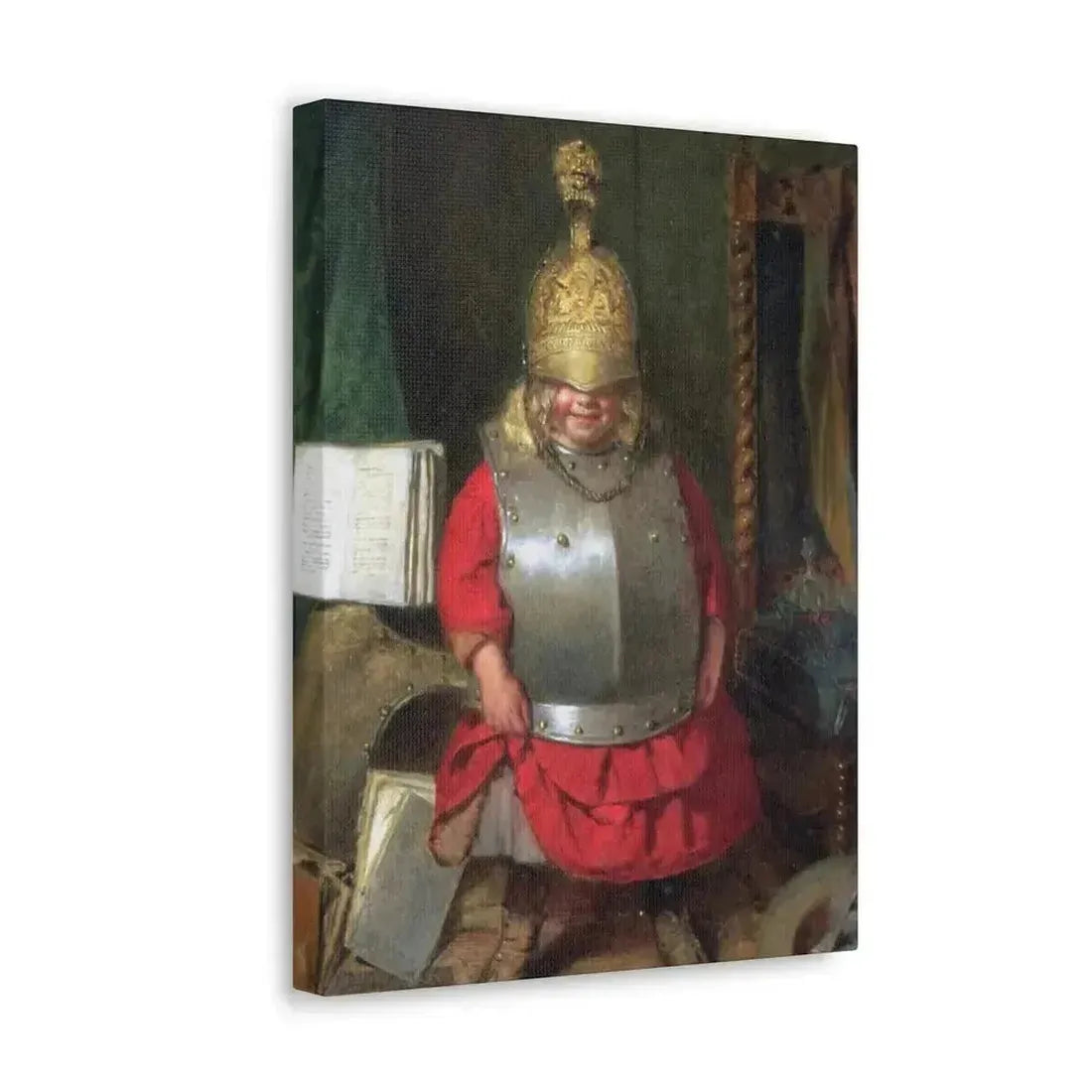 John Burr (1831-1893) The Little Soldier - 1859 - Canvas Wall Art - The Sticker Space