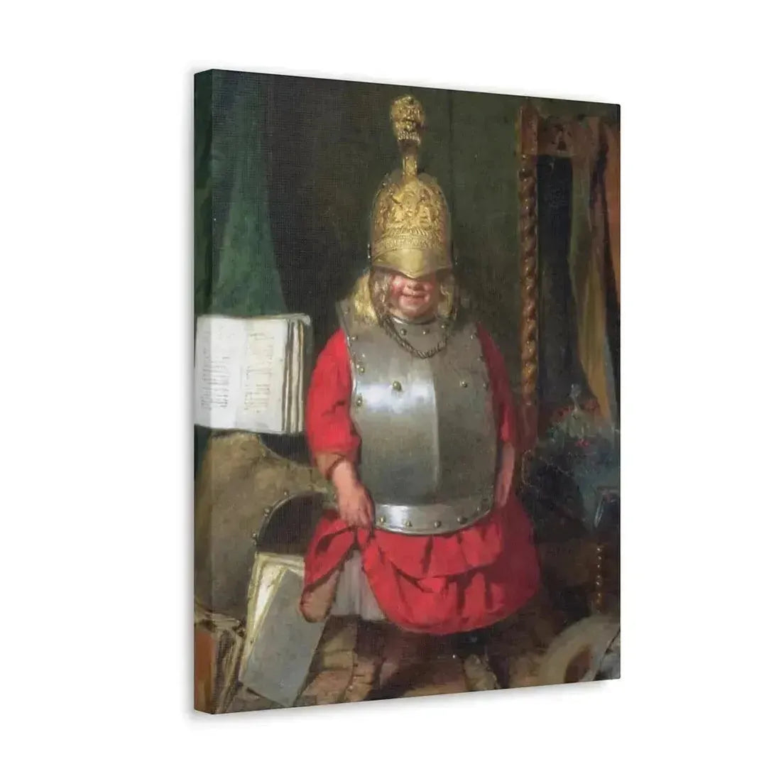 John Burr (1831-1893) The Little Soldier - 1859 - Canvas Wall Art - The Sticker Space