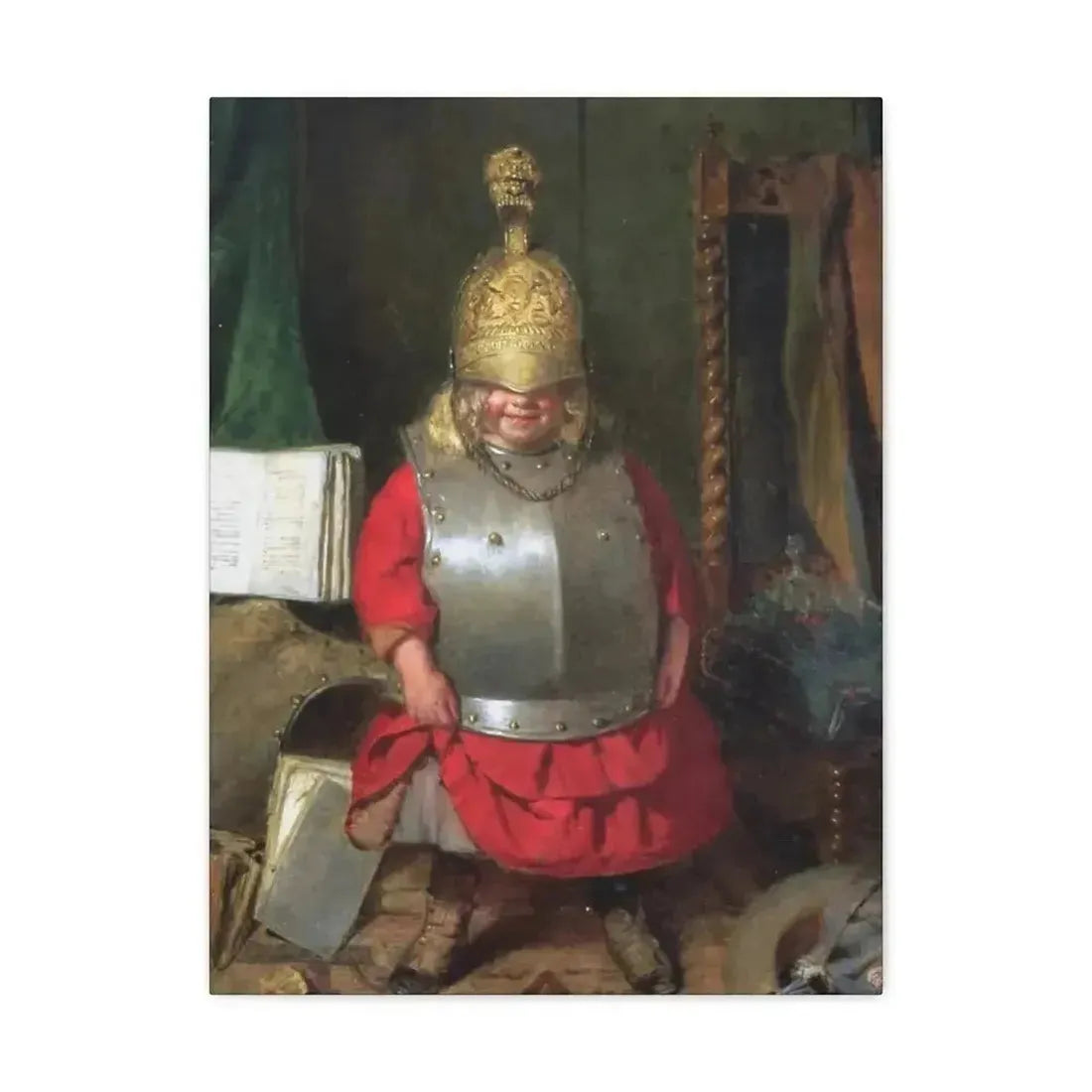 John Burr (1831-1893) The Little Soldier - 1859 - Canvas Wall Art - The Sticker Space