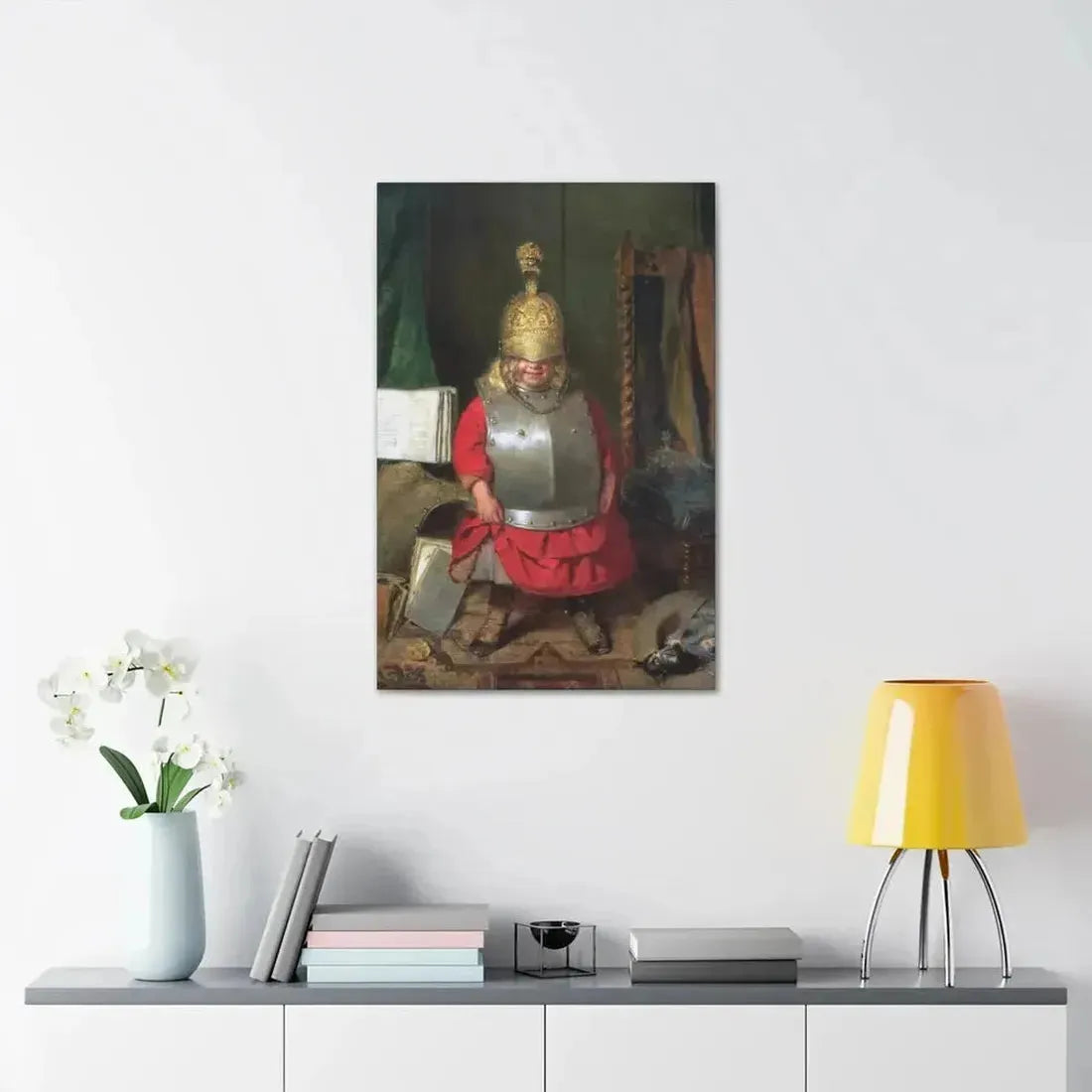 John Burr (1831-1893) The Little Soldier - 1859 - Canvas Wall Art - The Sticker Space