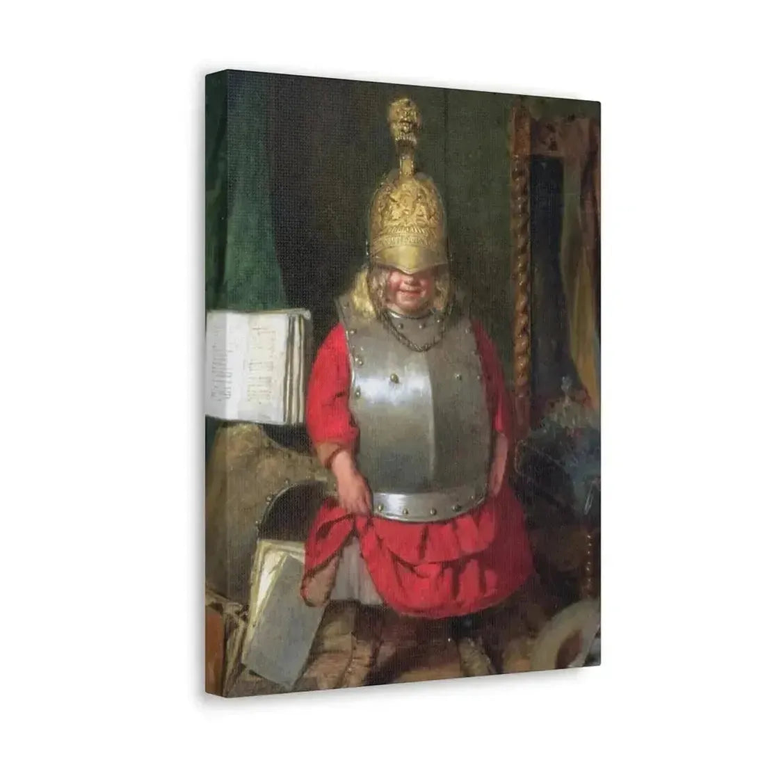 John Burr (1831-1893) The Little Soldier - 1859 - Canvas Wall Art - The Sticker Space