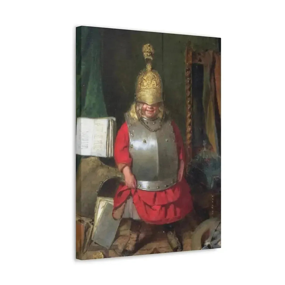 John Burr (1831-1893) The Little Soldier - 1859 - Canvas Wall Art - The Sticker Space