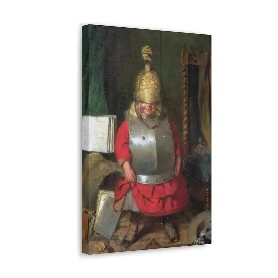 John Burr (1831-1893) The Little Soldier - 1859 - Canvas Wall Art - The Sticker Space
