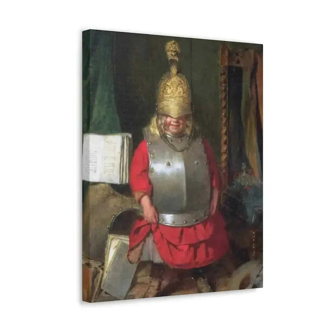 John Burr (1831-1893) The Little Soldier - 1859 - Canvas Wall Art - The Sticker Space