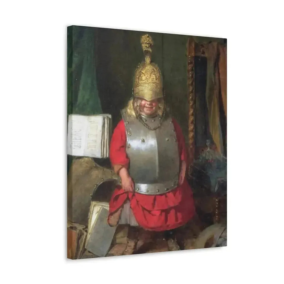 John Burr (1831-1893) The Little Soldier - 1859 - Canvas Wall Art - The Sticker Space