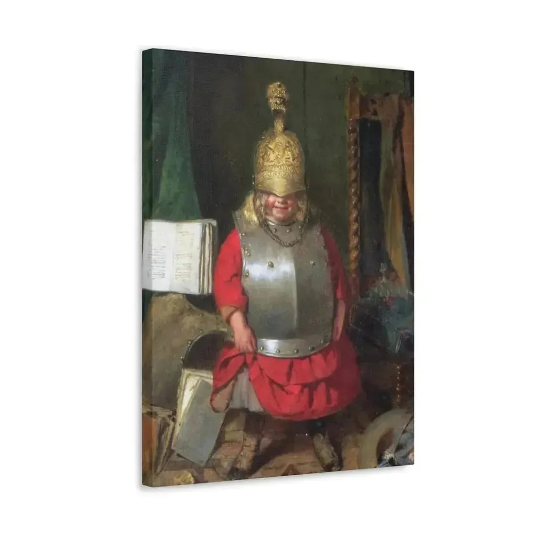 John Burr (1831-1893) The Little Soldier - 1859 - Canvas Wall Art - The Sticker Space