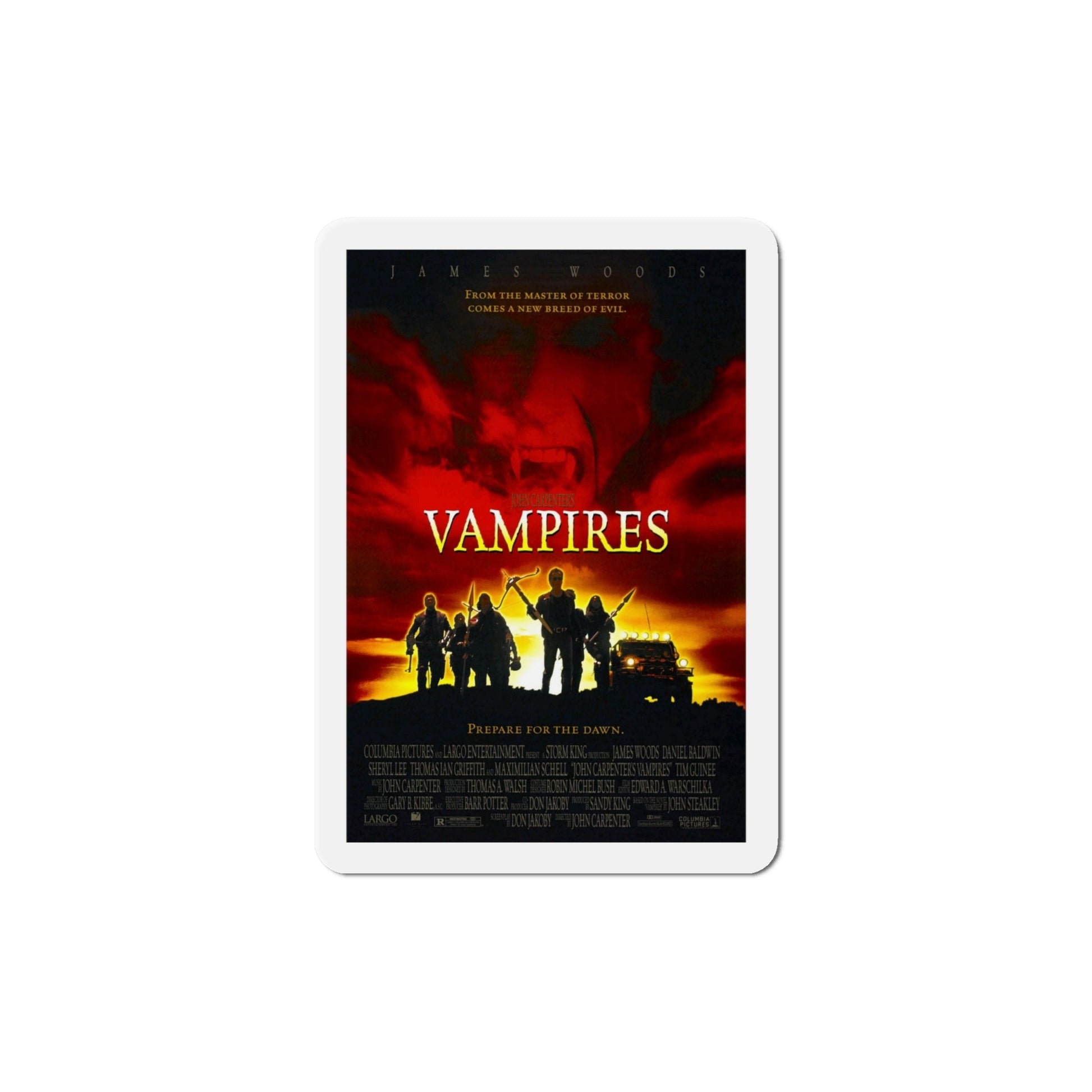 John Carpenters Vampires 1998 Movie Poster Die-Cut Magnet-The Sticker Space