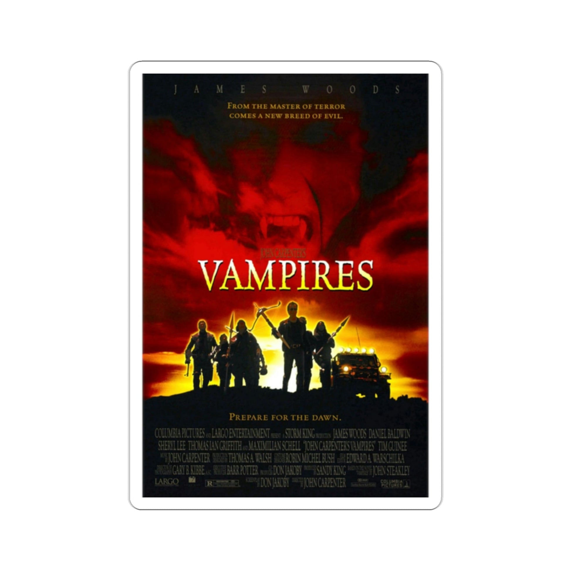 John Carpenters Vampires 1998 Movie Poster STICKER Vinyl Die-Cut Decal-2 Inch-The Sticker Space