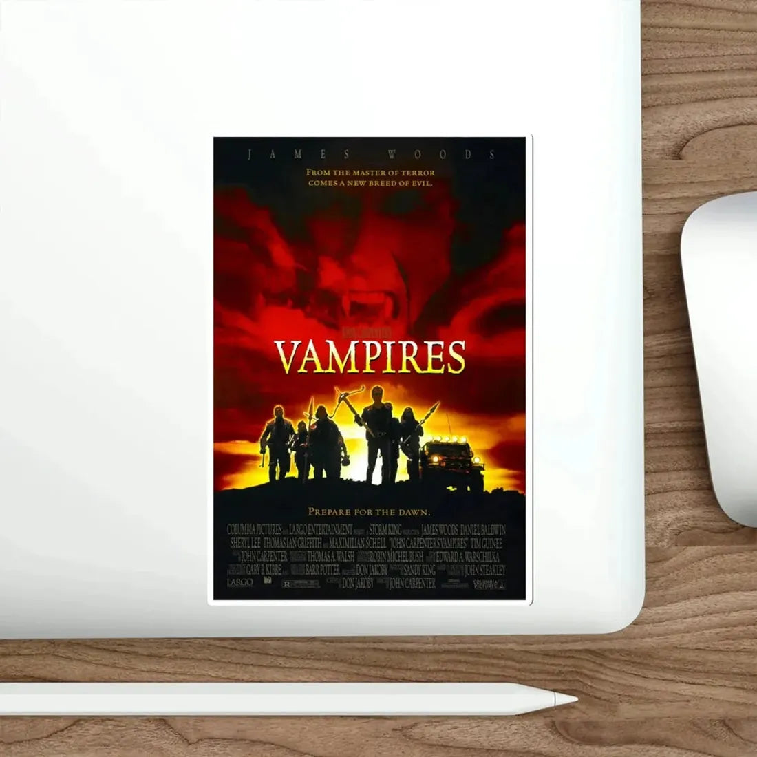 John Carpenters Vampires 1998 Movie Poster STICKER Vinyl Die-Cut Decal - The Sticker Space