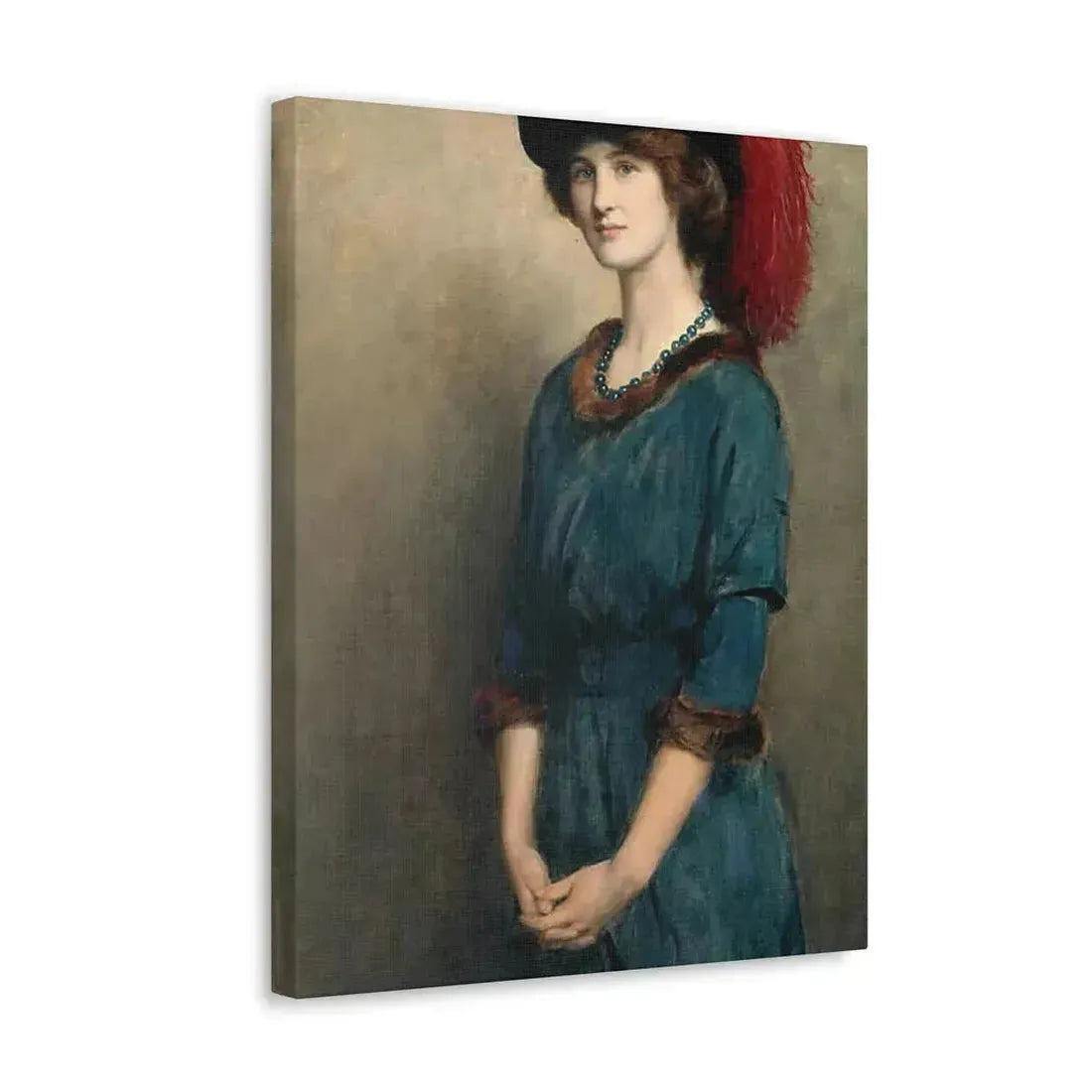 John Collier (1850-1934) Angela McInnes - 1914 - Canvas Wall Art - The Sticker Space