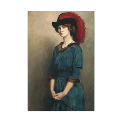 John Collier (1850-1934) Angela McInnes - 1914 - Canvas Wall Art - The Sticker Space
