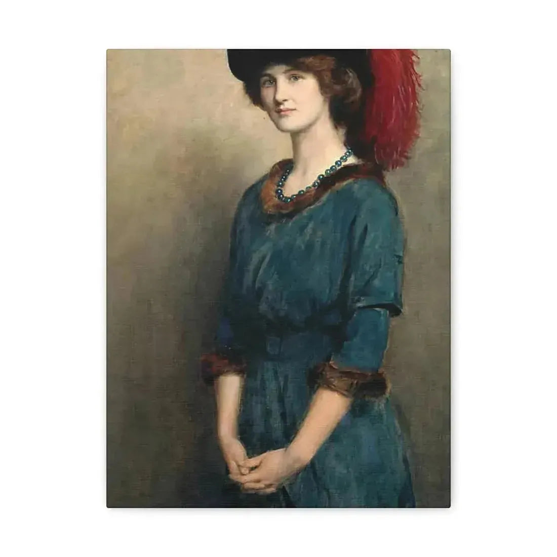 John Collier (1850-1934) Angela McInnes - 1914 - Canvas Wall Art - The Sticker Space