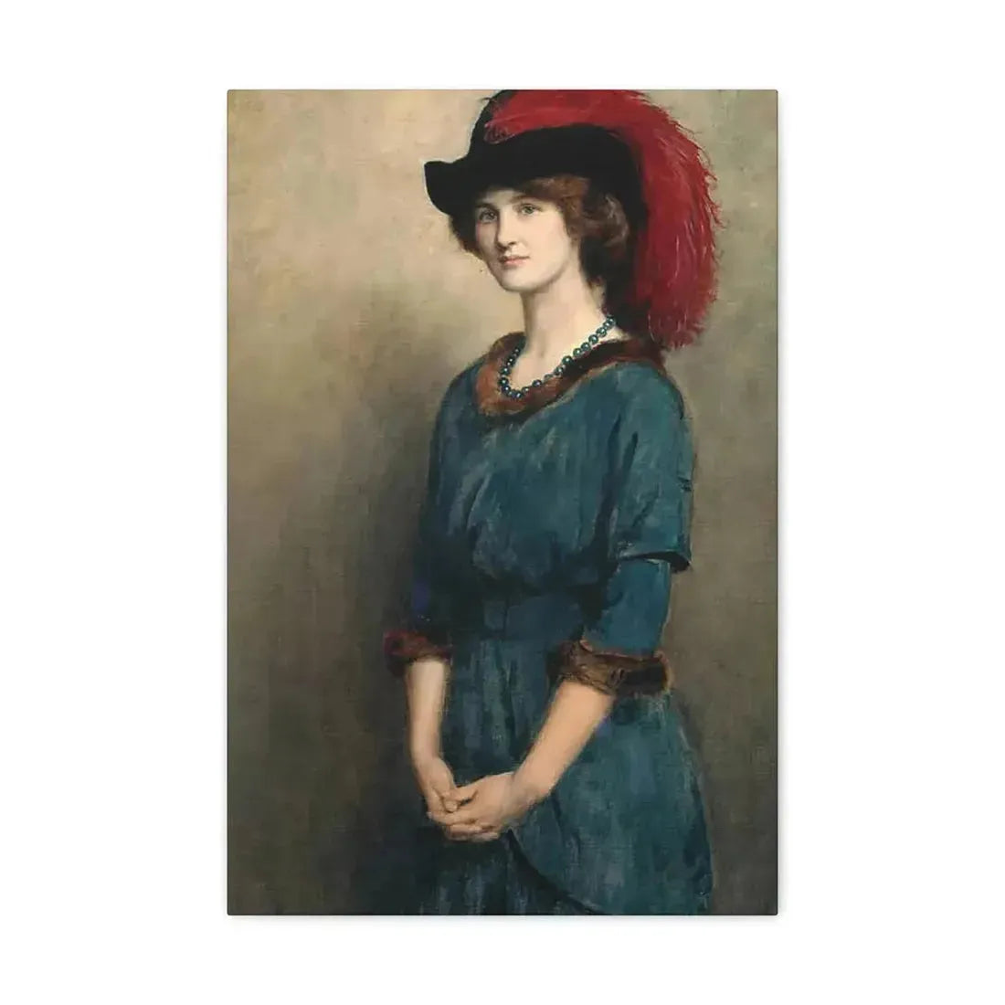 John Collier (1850-1934) Angela McInnes - 1914 - Canvas Wall Art - The Sticker Space