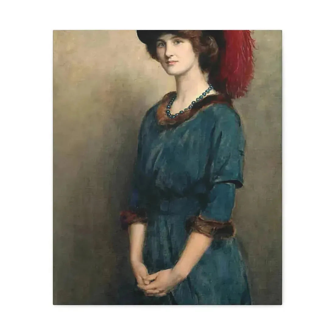 John Collier (1850-1934) Angela McInnes - 1914 - Canvas Wall Art - The Sticker Space