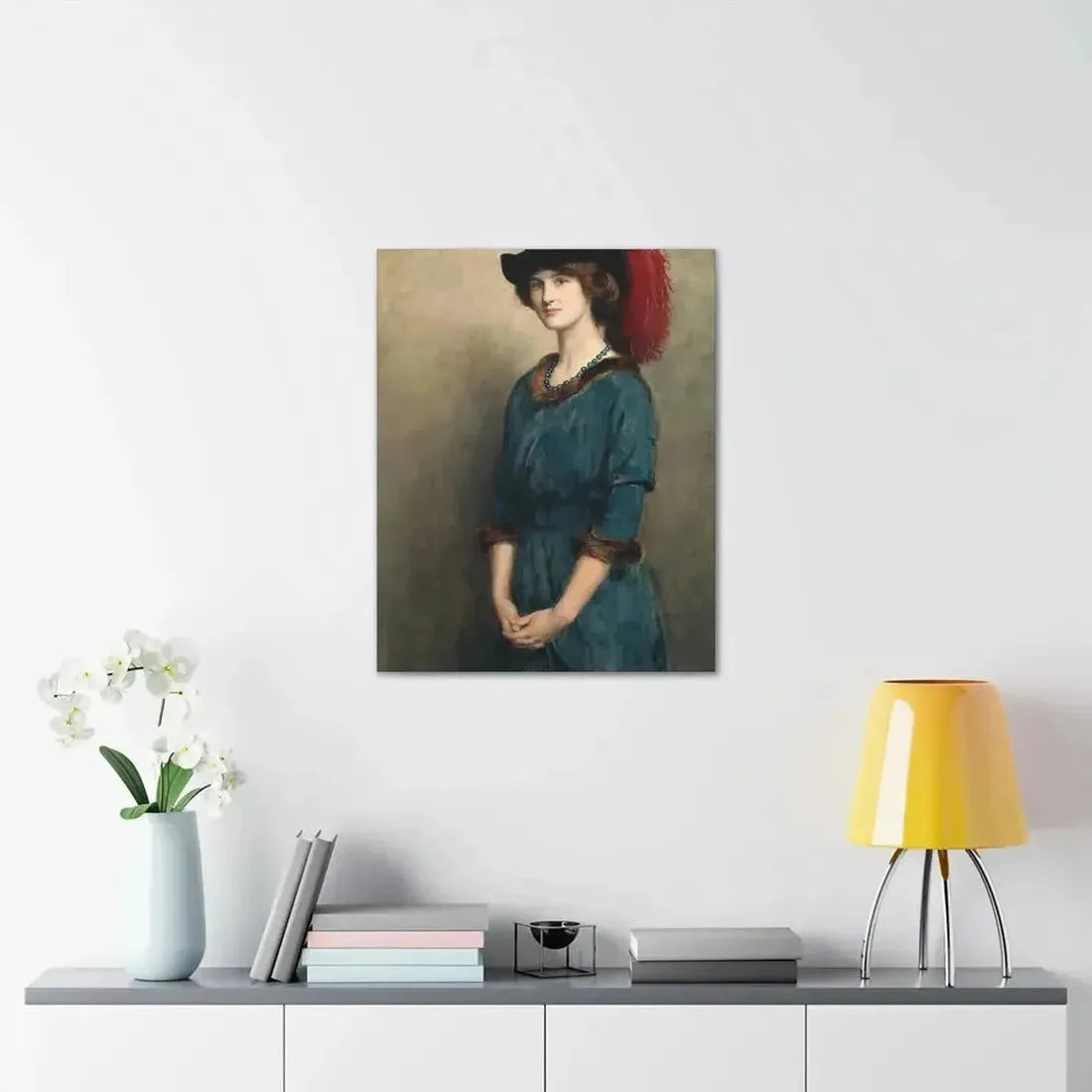 John Collier (1850-1934) Angela McInnes - 1914 - Canvas Wall Art - The Sticker Space