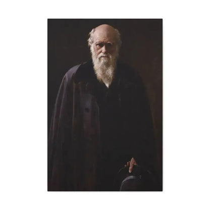 John Collier (1850-1934) Charles Robert Darwin - 1883 - Canvas Wall Art 20″ x 30″ 1.25" - The Sticker Space