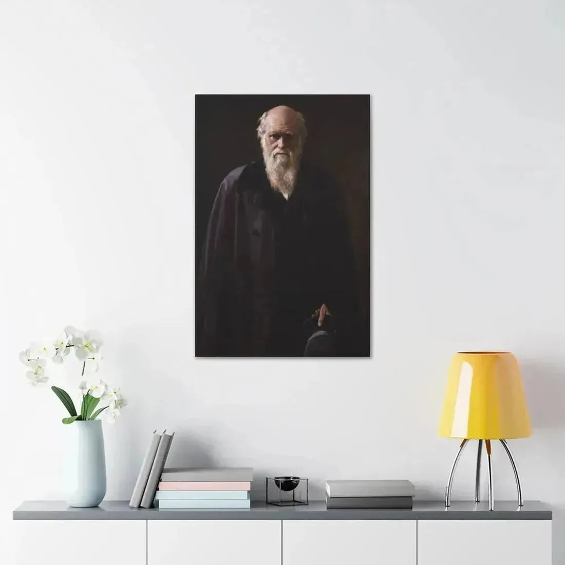 John Collier (1850-1934) Charles Robert Darwin - 1883 - Canvas Wall Art - The Sticker Space