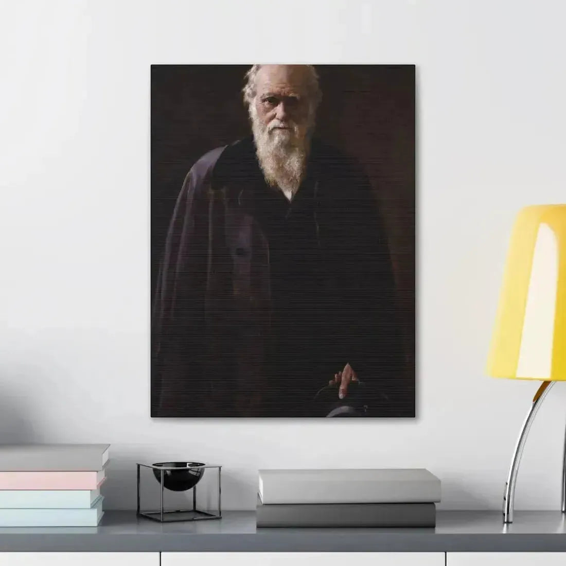 John Collier (1850-1934) Charles Robert Darwin - 1883 - Canvas Wall Art - The Sticker Space